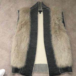 Banana Republic faux fur vest